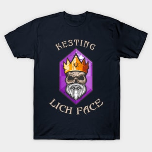 Resting Lich Face for Nerdy Role playing Games T-Shirt